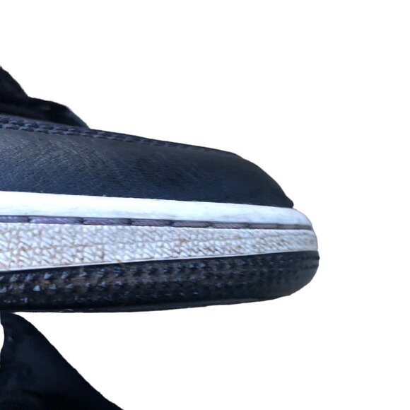 Air Jordan 1 Retro High Black Satin Gym Red Black Size 7.5 - Picture 9 of 15